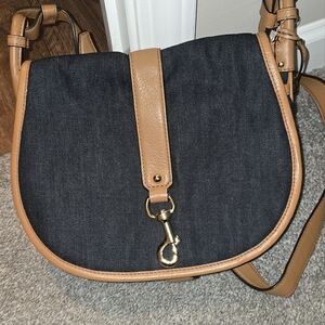 Michael Kors Jamie Denim/Leather Crossbody